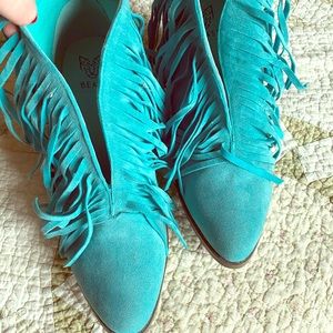 Boutique Fringe Booties, size 11